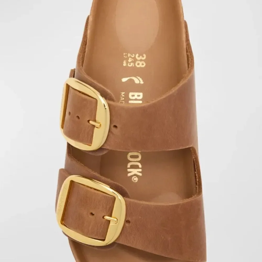 NWT BIRKENSTOCK Arizona Leather Dual-Buckle Slide Sandals EU 42 L 11 M 9 $175